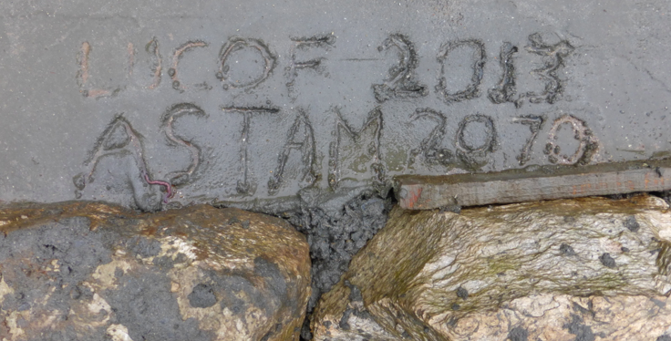 Tank farm foundation cornerstone