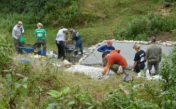 Mixing concrete