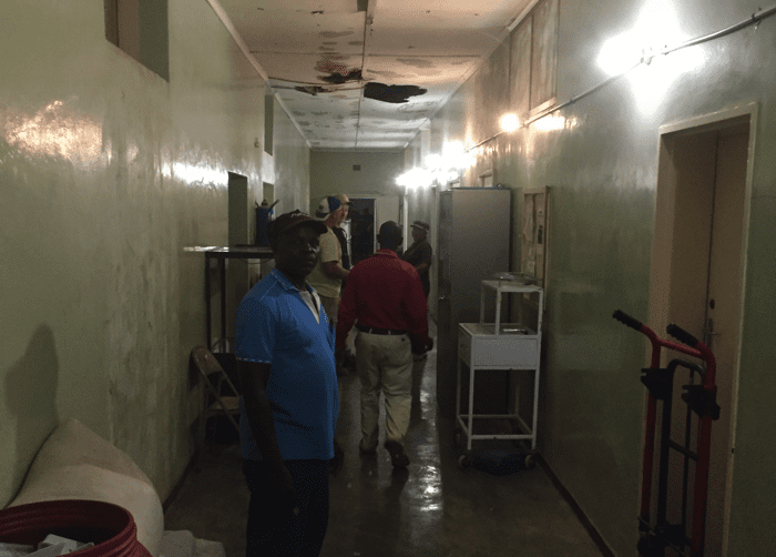 Restoring electricity to the hallway.
