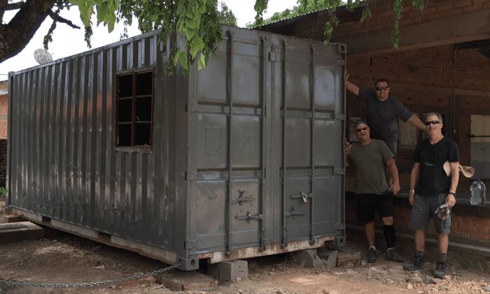 New HIV/AIDS check in office gets a coat of paint.